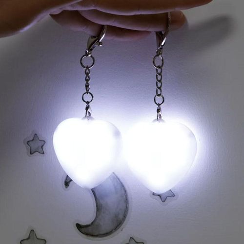 💖Touch Activated Heart Light Keychain