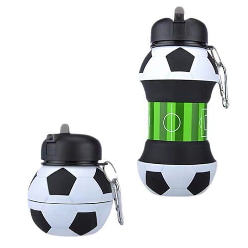 Portable, leak-proof silicone collapsible water bottle for outdoor sports, students, and children.