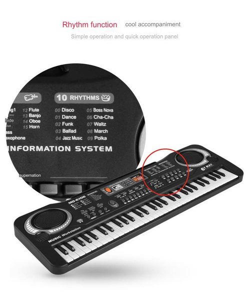 Hot-selling 61-key simulated keyboard piano toy, multifunctional talent development, parent-child education, children's gift.