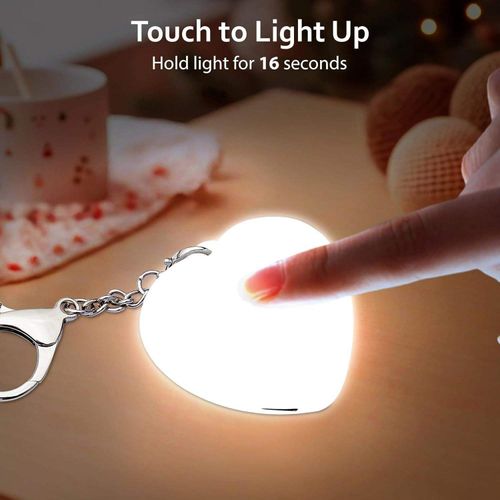 💖Touch Activated Heart Light Keychain