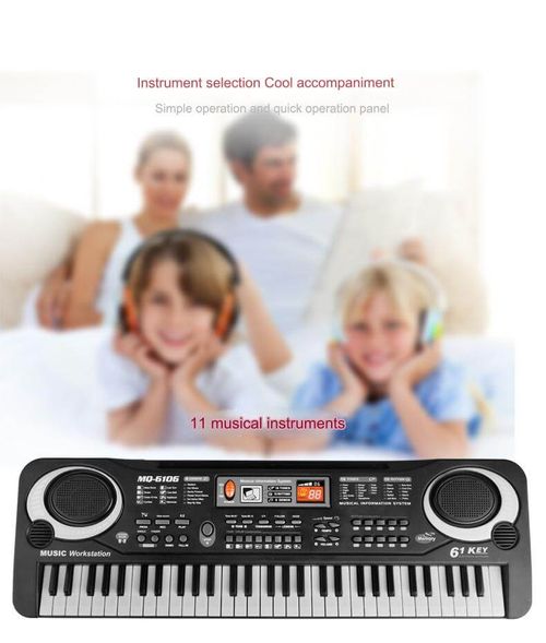 Hot-selling 61-key simulated keyboard piano toy, multifunctional talent development, parent-child education, children's gift.