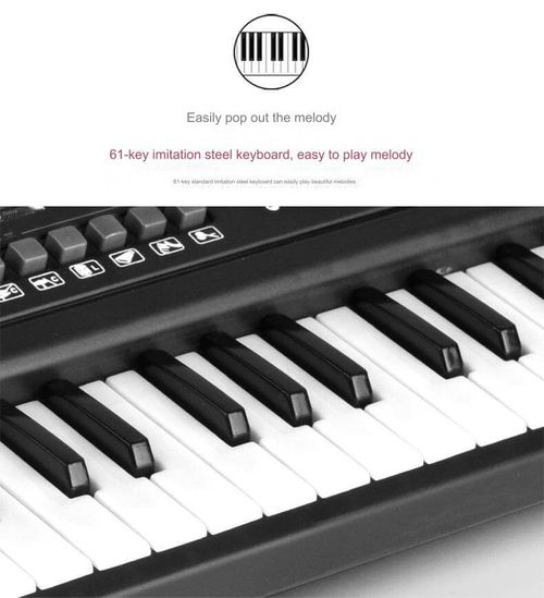 Hot-selling 61-key simulated keyboard piano toy, multifunctional talent development, parent-child education, children's gift.
