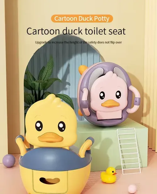 New Design Cute Baby Toilet Baby Potty Toilet Trainer Duck Shape Potty Training Toilet For Kids Portable