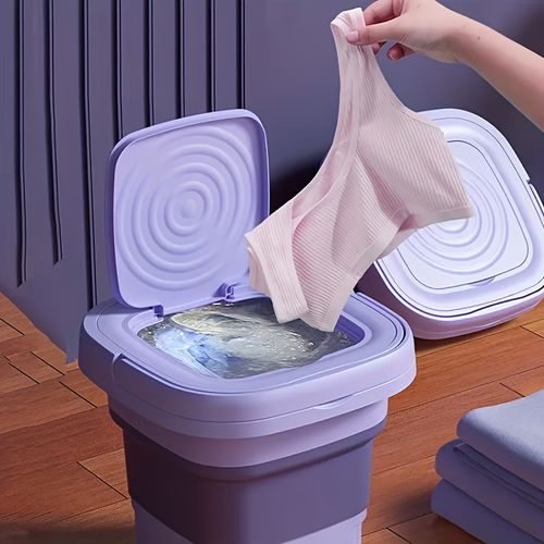 Mini lave-linge, lave-linge pliable, facile à transporter et à utiliser, les sous-vêtements et les chaussettes sont plus sains à laver séparément, bons appareils ménagers, ne prennent pas de place pour les voyages d'affaires, deux couleurs disponibles, lave-linge 8L