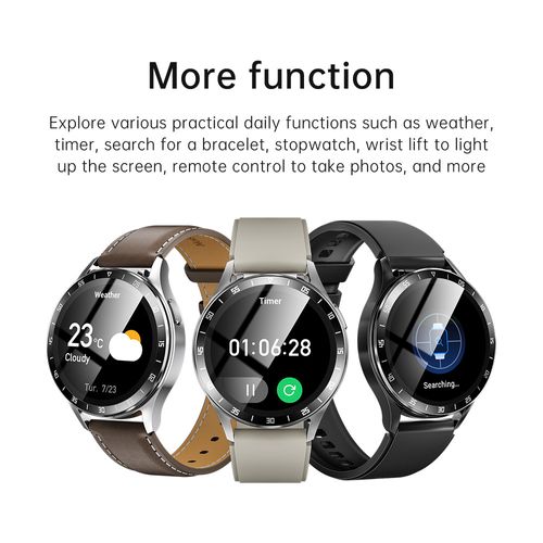 High-End 2 in 1 Smart Watch, NFC BT Call Round Smart Watch with Built-in Earbuds