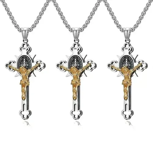 St. Benedict's Cross Pendant Necklace Wards Off the Power of Evil
