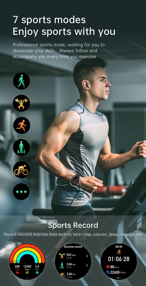 High-End 2 in 1 Smart Watch, NFC BT Call Round Smart Watch with Built-in Earbuds
