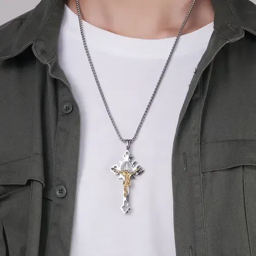 St. Benedict's Cross Pendant Necklace Wards Off the Power of Evil