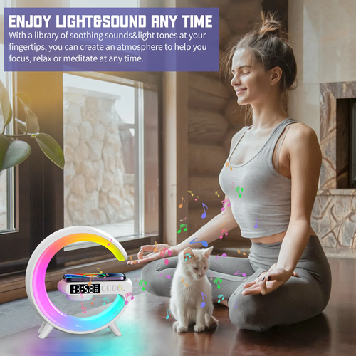 Bluetooth speaker bedside home phone wireless charger with ambient night light high quality computer small sound