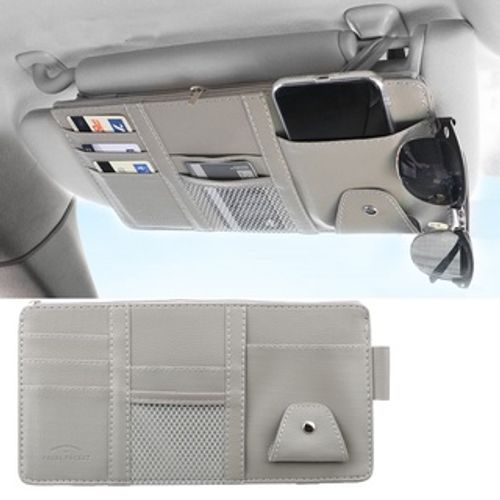 Luxury Auto Car Interior Storage Box PU Leather Sun Visor Organizer Pouch Storage Pocket for Interior Accessories