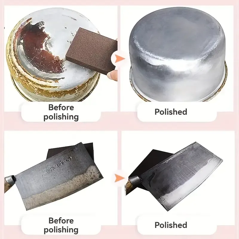10 pieces of scrubbing sponges, sandpaper brush eraser, magic cleaning towel, kitchen rust removal and pot cleaning artifact💎💎💎