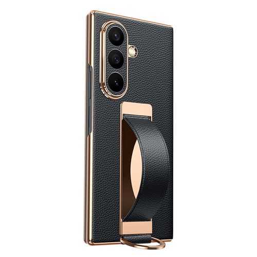 Coque en cuir pleine fleur avec bracelet pour Samsung Z Fold