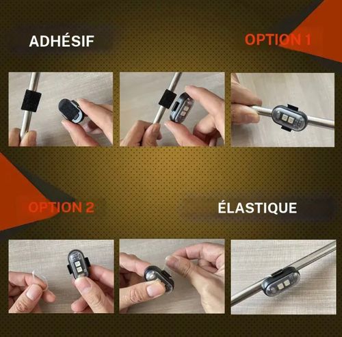 Lumières stroboscopiques LED sans fil pour décoration automobile éclairage d'ambiance 8 couleurs lumières LED rechargeables