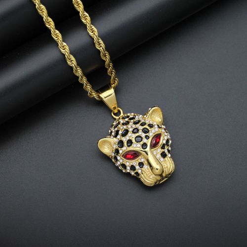 Collier tête de panthère