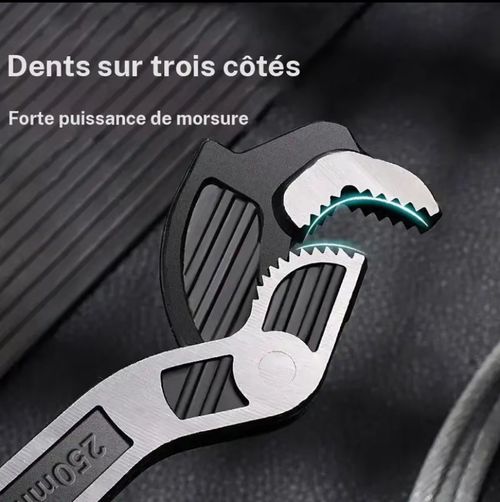 Clé à serrage autobloquante multifonction clé à tuyaux flexible multi-modèles de 6 8 10 et 12 pouces clé à ouverture rapide pour canalisations de chauffage d'eau