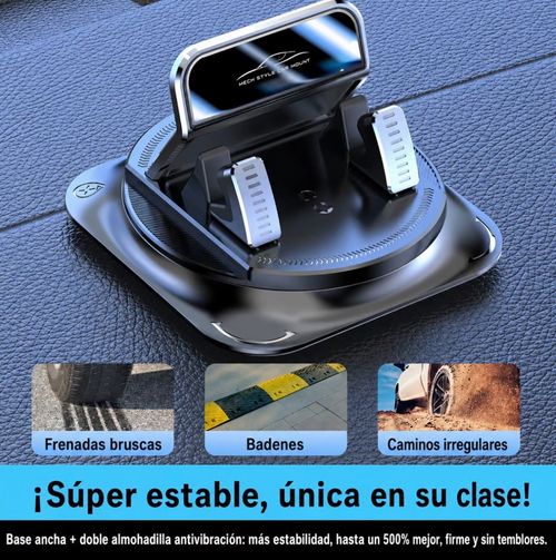 Support pour smartphone de voiture, montage sur tableau de bord, base adhésive stable, design rotatif avec réglage de position