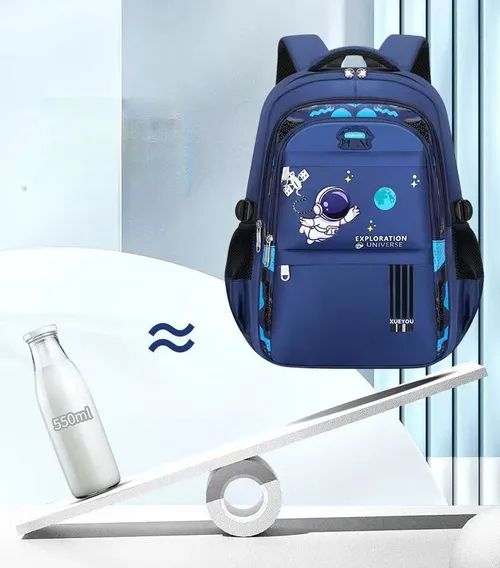 🔥🔥Soldes d'été : Sac à dos scolaire astronaute cartoon tendance neuf en tissu Oxford, sac d'école primaire allégeant la charge, imperméable🔥