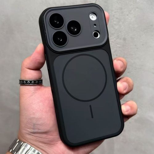 Coque iPhone en cuir : Étui en cuir PU avec support magnétique | Housse MagSafe de luxe avec logo creux | Compatible avec la série iPhone 12 à 17