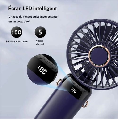 Ventilateur de Poche USB Rechargeable - Compact & Réglable