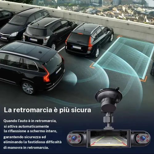 Dashcam 4 Canaux Plug&Play 1080P 64Go Vision Nocturne