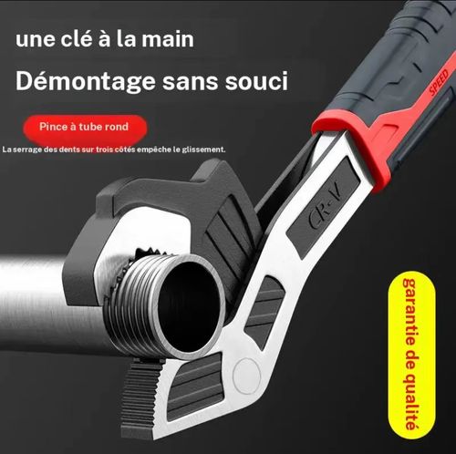 Clé à serrage autobloquante multifonction clé à tuyaux flexible multi-modèles de 6 8 10 et 12 pouces clé à ouverture rapide pour canalisations de chauffage d'eau