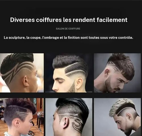 Tondeuse à cheveux électrique professionnelle, tondeuse pour barbe rechargeable via USB, longueur de coupe de 0 mm pour hommes et femmes, appareil polyvalent de soin des cheveux