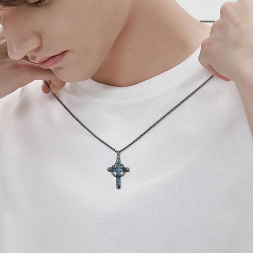 Collier Croix avec Couronne d'Épines