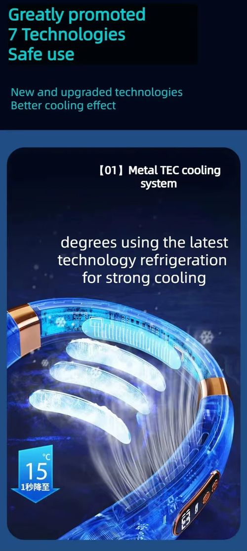 Ventilador portátil com luz para pescoço