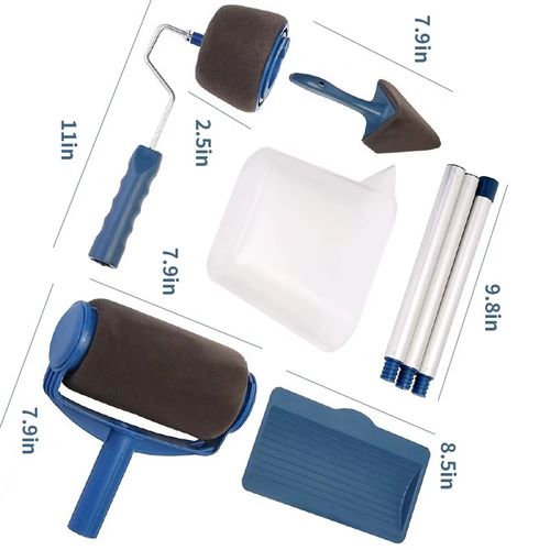 Rolo de pintura multifuncional e telescópico