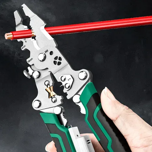 Alicate de pontas finas especial para eletricistas multifuncionais, alicate de descarnar fios dobráveis