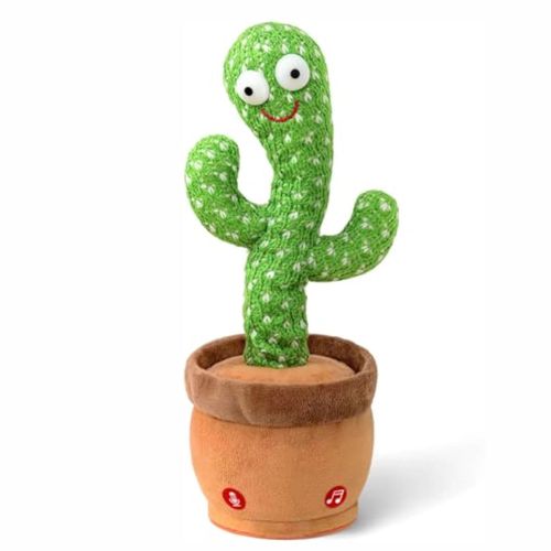 Mimics Sounds Plays 120 Songs Soft Plush LED Lights Baby Gift Interactive Talking Dancing Cactus Toy