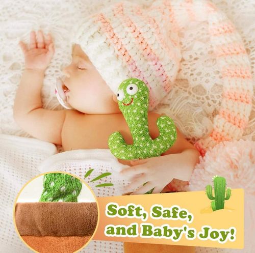 Mimics Sounds Plays 120 Songs Soft Plush LED Lights Baby Gift Interactive Talking Dancing Cactus Toy