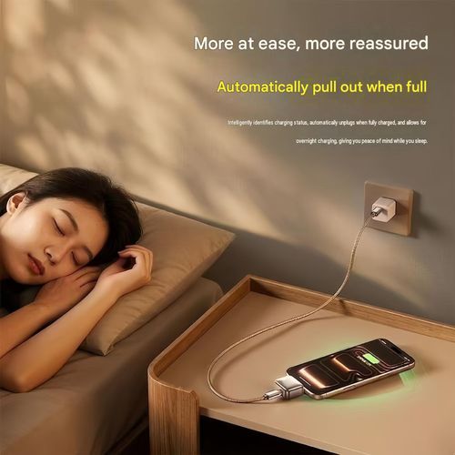 Smart 140W Fast-Charging Cut-Off Adapter: Automatic Power-Off Upon Full Charge with Safety Protection