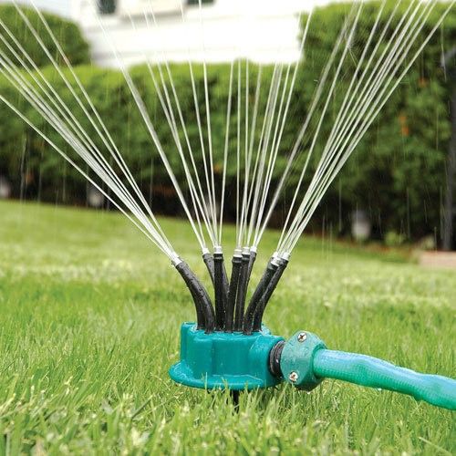 360° Automatic Multi-Head Garden Sprinkler, Watering Head, Gardening Tools Irrigation Sprinkler
