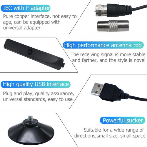 Indoor digital TV antenna for smart TVs, model 2026, with base, 360° wide-angle reception, can receive HDTV signals from a distance, receive local channels, easy to install, no cable TV required.