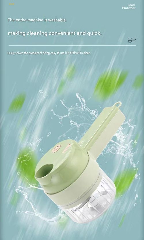 Multifunctional Wireless Food Chopper and Vegetable Slicer – Portable kitchen gadget, washable design, featuring a safety switch and a complete set of accessories 🍳💚
