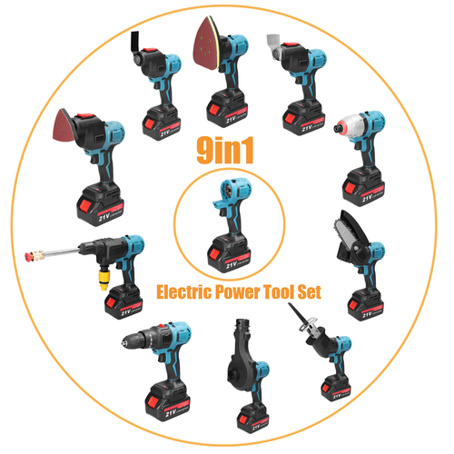 Lithium battery tools multi-function multi-purpose rechargeable power tool set household hand drill electric wrench screw