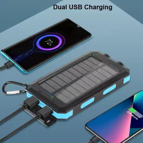 Solar power bank outdoor waterproof 20000 mAh compass mobile power P OWERBANK