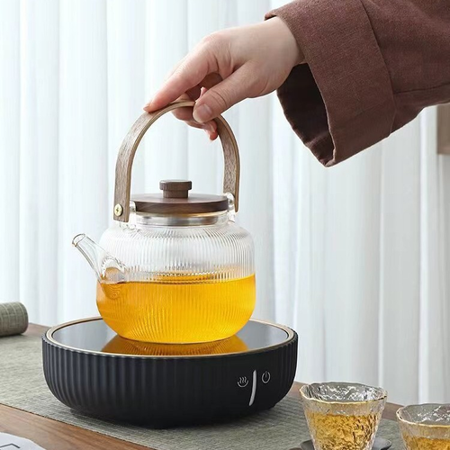 Household electric ceramic stove for making tea around the stove, quick heating electric ceramic stove, simple and space-saving tea making tea set for the office