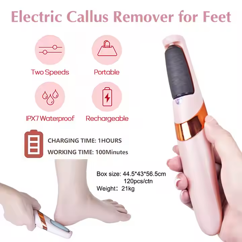 Electric foot grinder to remove dead skin, thick feet, callus, pedicure machine, new rechargeable foot grinder