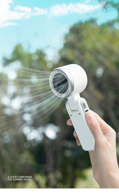 Three-in-one handheld turbo high-speed small fan USB charging new ice-sensing electric fan portable leafless fan