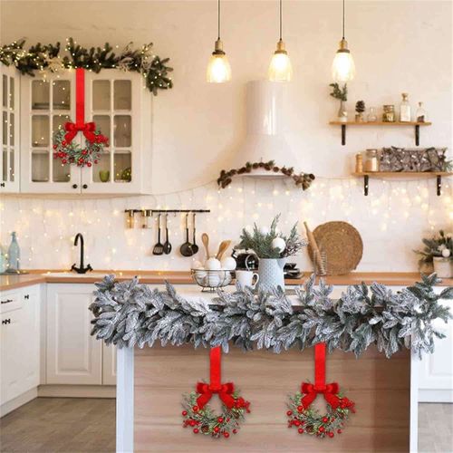 4-Pack Christmas Mini Window Wreaths
