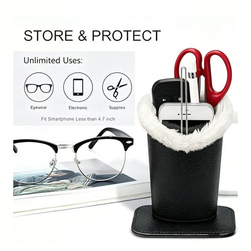 Vegan PU Leather Eyeglasses Holder