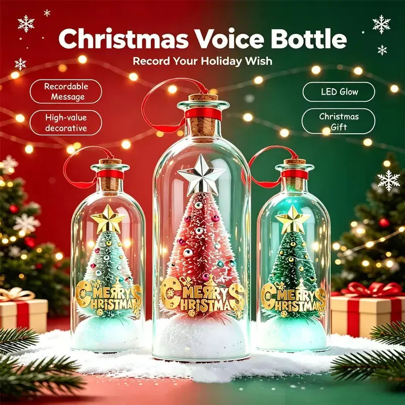 Voice Recordable Christmas Tree Bottle