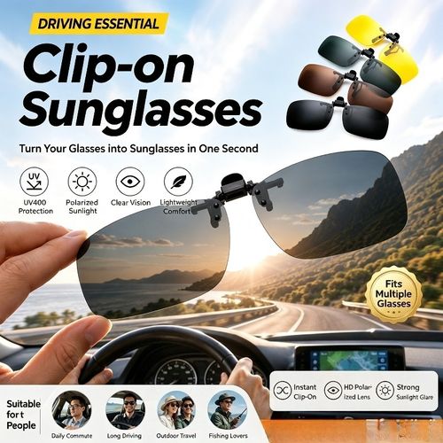 Clip-On Polarized Sunglasses