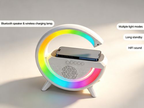 7-in-1 RGB Speaker with Charger & Alarm