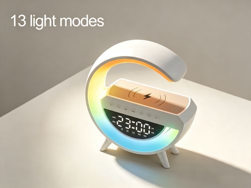 7-in-1 RGB Speaker with Charger & Alarm