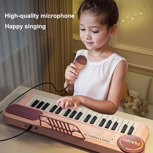 Kids Piano Toys 37 Keys Children's Early Childhood Multifunctional Educational Electronic Piano Sensory Toys Birthday Present