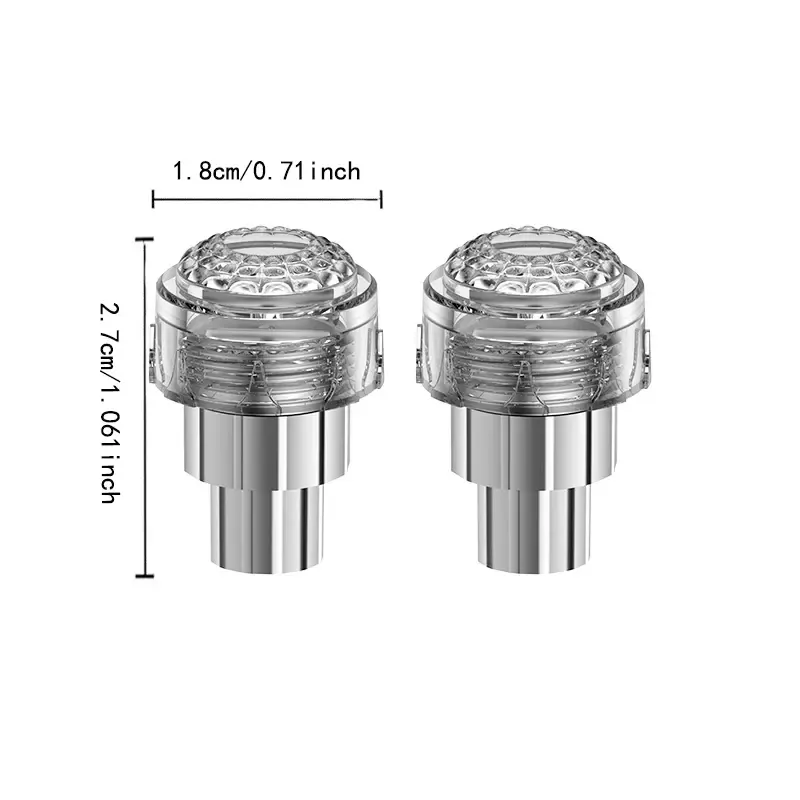 2pcs Electric Bike Motorcycle Car Bicycle Multi-Color HUB Light, Flashing Auto Light Up Tire Valve Warning Light, No Wiring Required