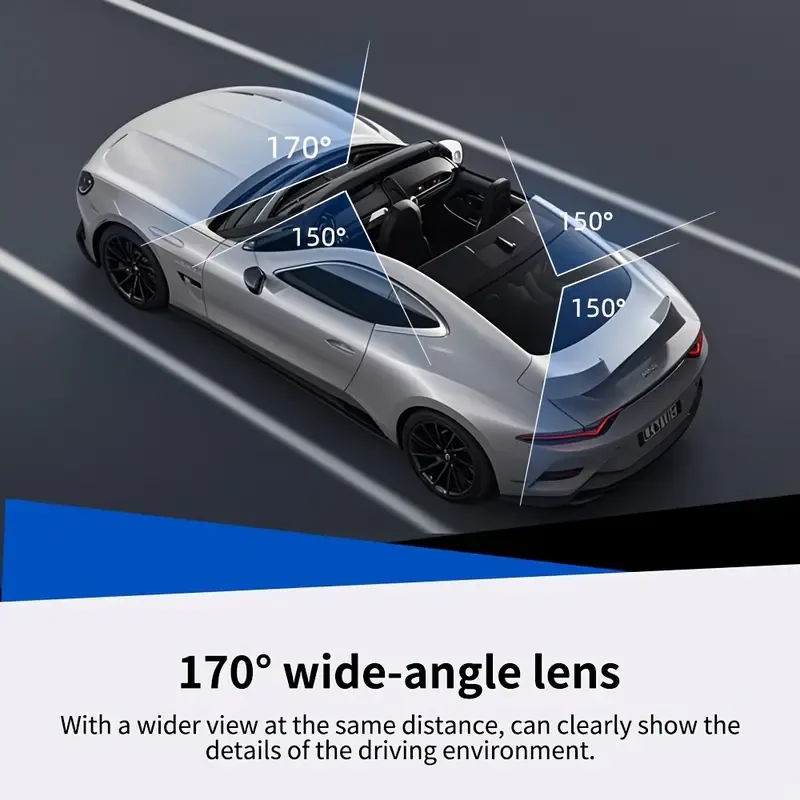 GYIOEUPT 1080P Full HD Mini Dual-Lens Dashboard Car Camera, Car Accessories with Front-Interior IR Night Vision, G-Sensor, Loop Recording, Wide Angle, USB Power, Parking Monitor for Accident Evidence DashCam FYP, Cameras